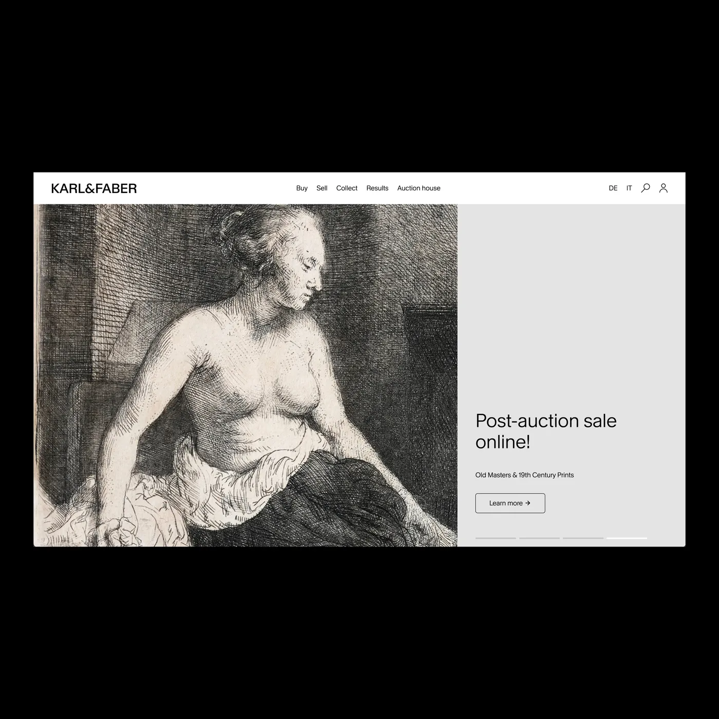 The Karl & Faber auction house homepage