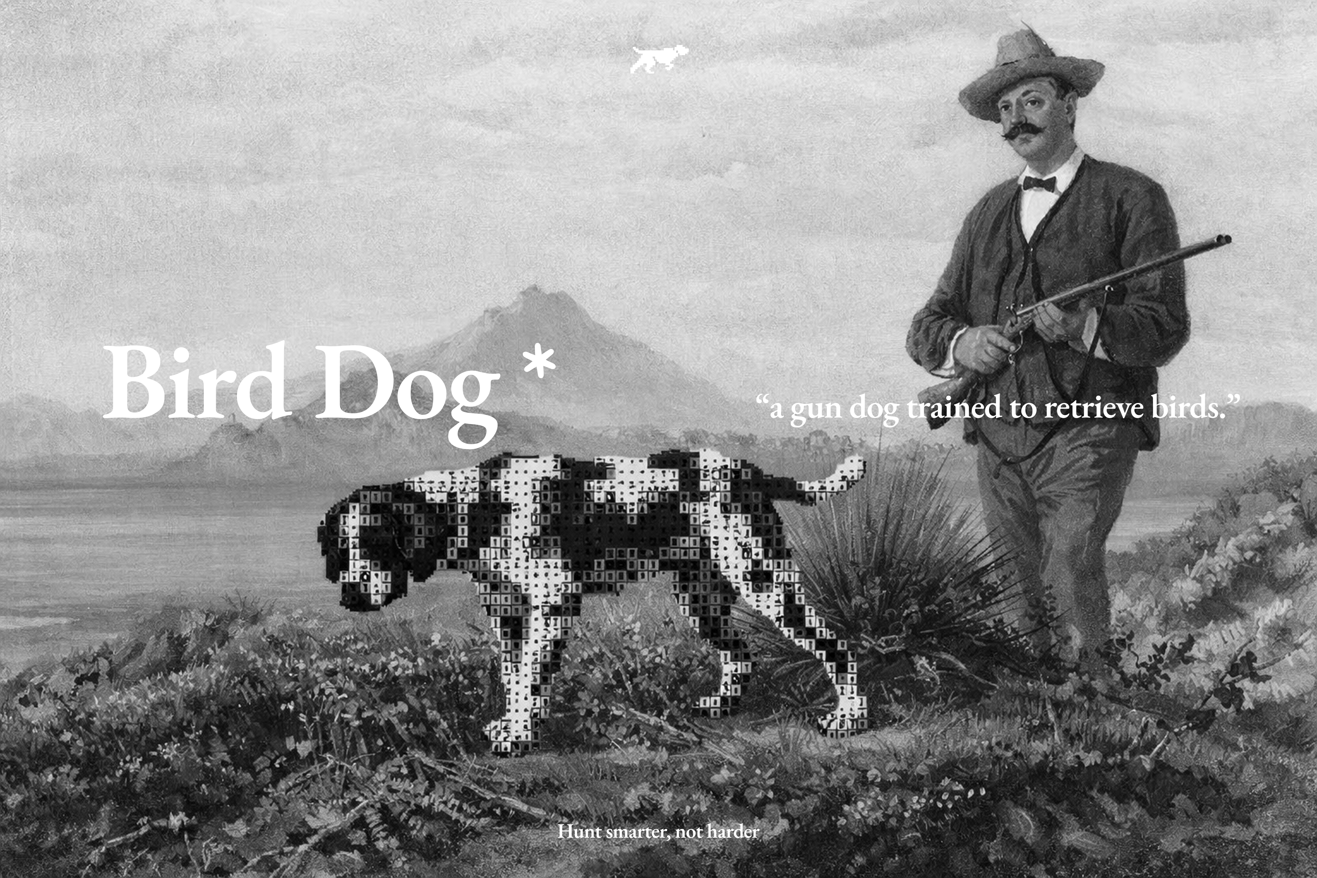 Man and dog poster