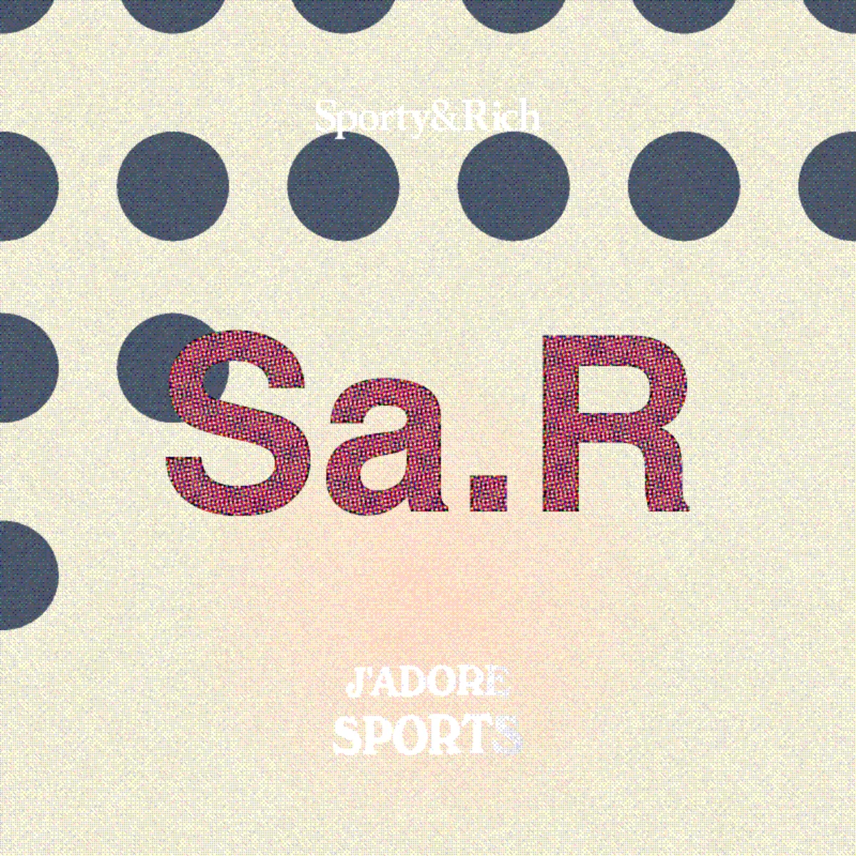 Sporty&Rich — Navy polka-dot Sa.R pattern study